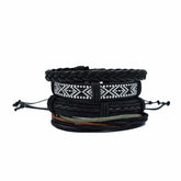 SET DE PULSERAS FAUX LEATHER BOHO