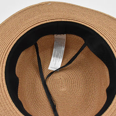 SOMBRERO BOATER CAFÉ CON CINTA