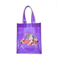 BOLSA DE PLAYA INFANTIL UNICORNIO TRANSPARENTE