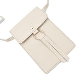 BOLSA CROSSBODY BEIGE CON COLGANTE