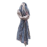SP!CE | Pashmina con líneas azul, negro y rosa