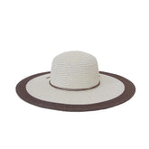 Adorn | Sombrero Pamela Ivory con cintas café