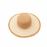 SOMBRERO PAMELA ALA ANCHA LÍNEAS IVORY