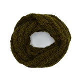 SP!CE | Bufanda infinita olivo, tejida tipo trenza