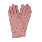 Adorn | Guantes rosas con detalle de chaquiras en tornasol