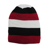Invigorate | Gorro básico caballero rojo/blanco/negro, diseño de bloques con forro polar