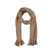 BUFANDA CAMEL CON DIAGONALES UNISEX