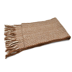 BUFANDA CAMEL CON DIAGONALES UNISEX