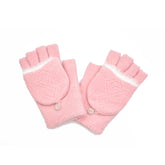 GUANTES MITONES CON SOLAPA ROSAS