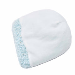 GORRO AZUL PASTEL POMPÓN MULTICOLOR