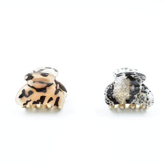 Juego de pinzas para cabello, animal print, dama,