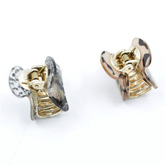 Juego de pinzas para cabello, animal print, dama,