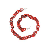CADENA PARA LENTES Y CUBREBOCAS ESLABONES ROJOS
