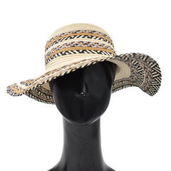 SOMBRERO ALA MEDIA DETALLES AZULES