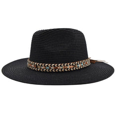 SOMBRERO FEDORA NEGRO DETALLE DE CINTA MULTICOLOR