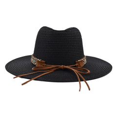 SOMBRERO FEDORA NEGRO DETALLE DE CINTA MULTICOLOR