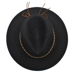 SOMBRERO FEDORA NEGRO DETALLE DE CINTA MULTICOLOR