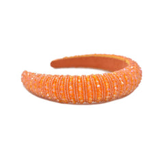 DIADEMA CON PEDRERÍA NARANJA