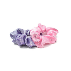 SET DE 2 SCRUNCHIES LILA Y ROSA