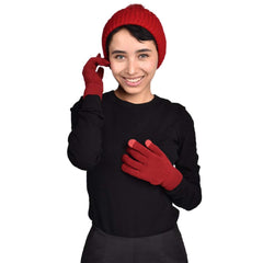 GUANTES BÁSICOS TOUCH DE MUJER ROJO