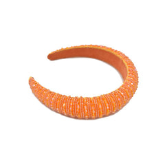 DIADEMA CON PEDRERÍA NARANJA