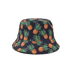 BUCKET HAT DOBLE VISTA VERDE PRINT PIÑAS