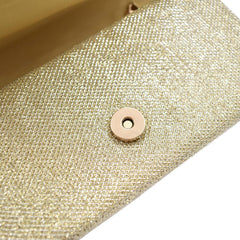 BOLSA CLUTCH DORADO CON BRILLOS