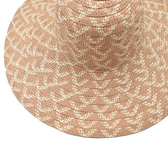 SOMBRERO PAMELA CAFÉ DETALLE DE LÍNEAS BEIGE