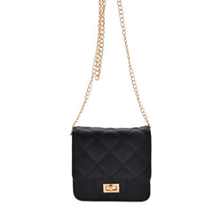 BOLSA MINI CROSSBODY NEGRO CON ESPEJO INTERIOR