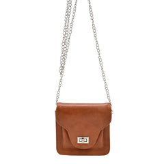 BOLSA MINI CROSSBODY LISA CAMEL  CON ESPEJO INTERIOR