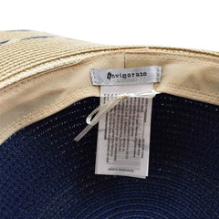 SOMBRERO PAMELA BEIGE DETALLES EN AZUL