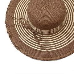 SOMBRERO PAMELA CAFÉ DETALLE DE LÍNEAS BEIGE