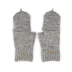 GUANTES MITONES CON CAPUCHA GRIS