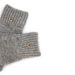 GUANTES MITONES CON CAPUCHA GRIS