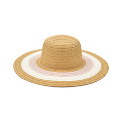 SOMBRERO PAMELA ALA ROSA Y BLANCO