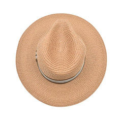 SOMBRERO FEDORA DE HOMBRE CAFÉ DETALLE DE CINTA A RAYAS PARA CABALLERO