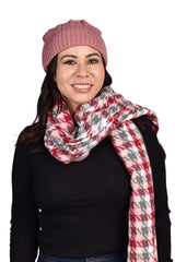 GORRO BÁSICO CON POMPÓN PALO DE ROSA