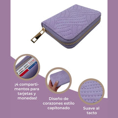 CARTERA BÁSICA CAPITONADO LILA