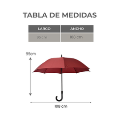 PARAGUAS DE BASTÓN ROJO MEDIANO