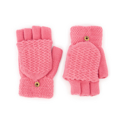 GUANTES MITONES CON CAPUCHA ROSA