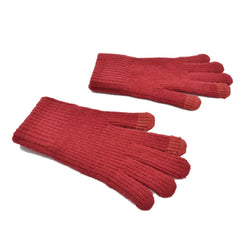 GUANTES TEJIDOS DE CABALLERO TOUCH ROJO