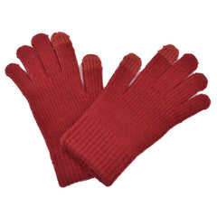 GUANTES TEJIDOS DE CABALLERO TOUCH ROJO