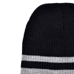 GORRO BÁSICO NEGRO PARA HOMBRE DETALLE DE LÍNEAS SUPERIORES