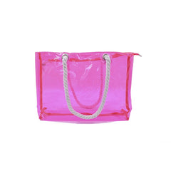 BOLSA TRANSPARENTE ROSA NÉON