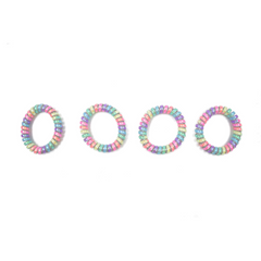 SET DE 4 LIGAS ESPIRAL COLORES PASTEL