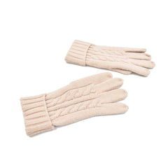 GUANTES TIPO CARDIGAN BEIGE CLARO