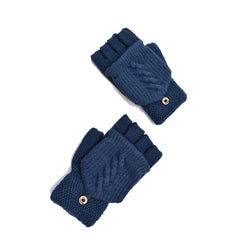 GUANTES MITONES CON CAPUCHA AZUL MARINO