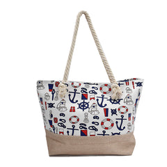 BOLSA PLAYA PRINT NÁUTICO MULTICOLOR