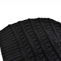 Gorro básico negro, beanie, tejido con relieves