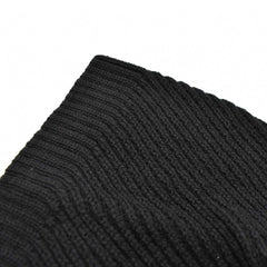 Gorro básico negro, beanie, tejido acanalado